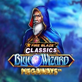 Fire Blaze Blue Wizard Megaways slot icon by Rarestone Gaming, available at AmunRa Casino