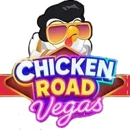 Chicken Road Vegas slot logo by InOut at AmunRa Casino