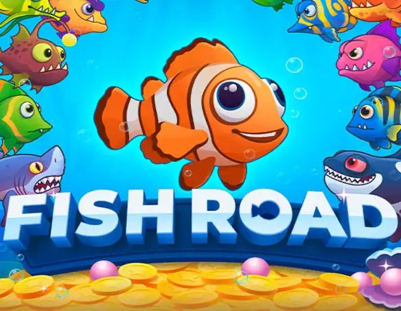 Fish Road game by InOut – logo hosted on AmunRa Casino