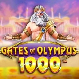 Gates of Olympus 1000 online game logo by Pragmatic Play on amunrakazino.com