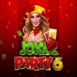 Joker Party 6 slot logo by Greentube at AmunRa Casino