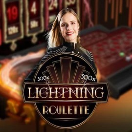 Lightning Roulette slot logo by Evolution at AmunRa Casino